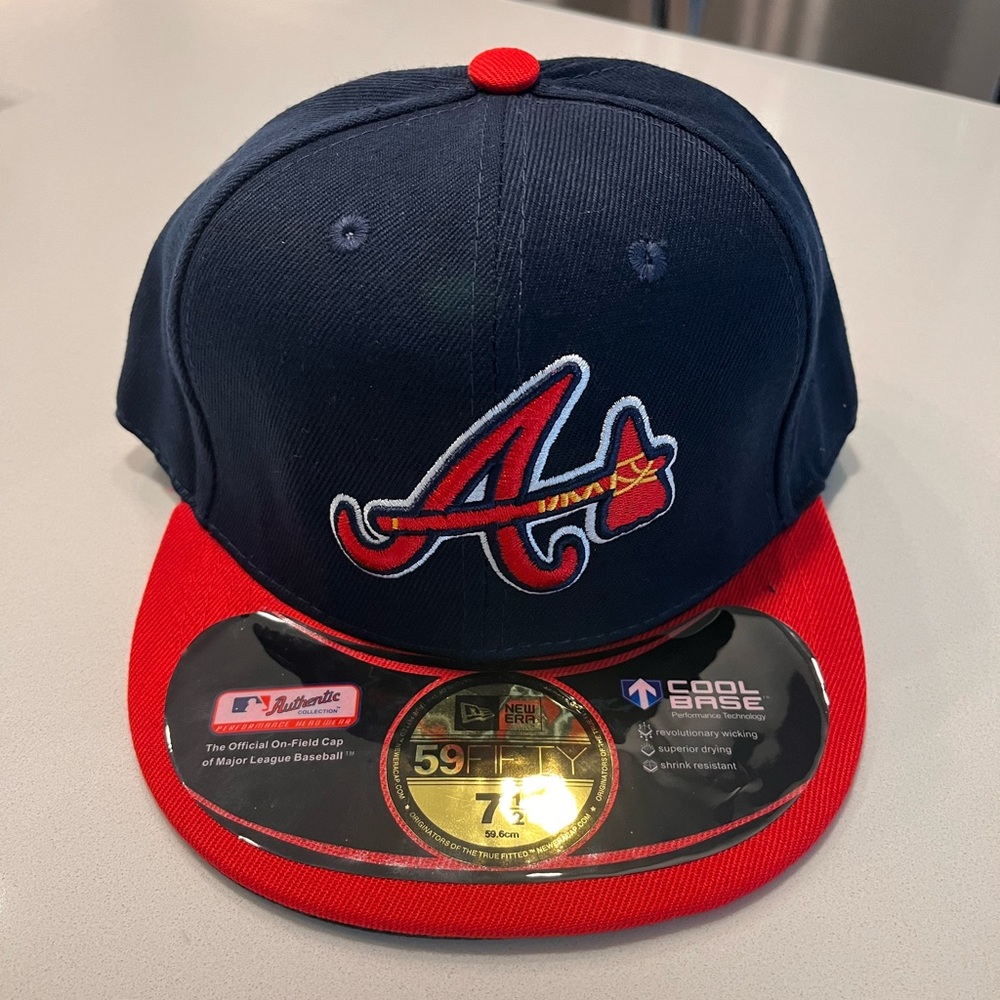 New Era 59FIFTY Blue Atlanta Braves Fitted Hat 7 1/2